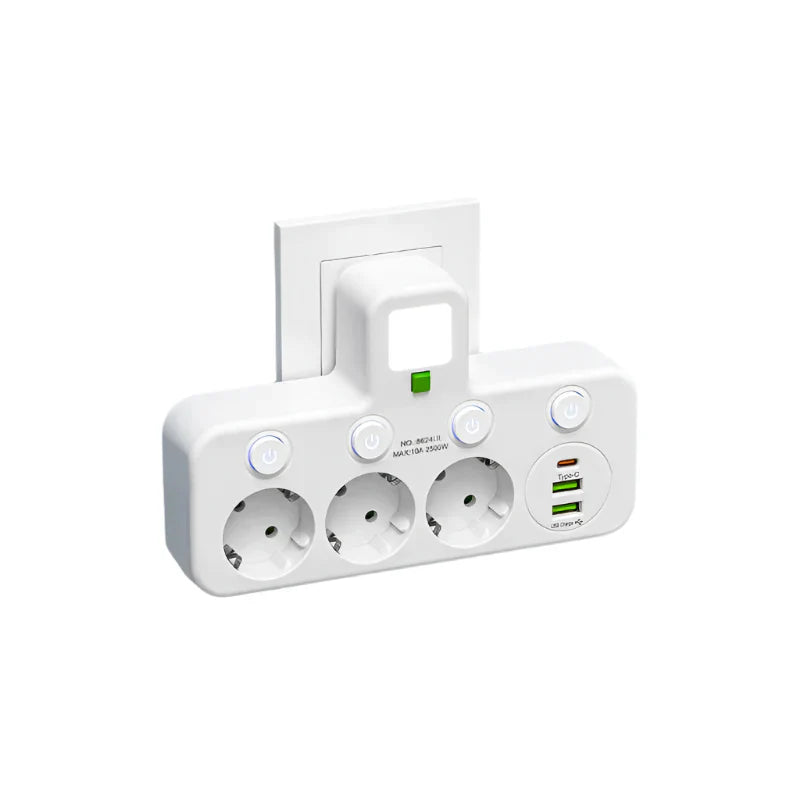 Avelena | VoltSafe | Multi-Steckdose – Sichere Ladung für alle Geräte
