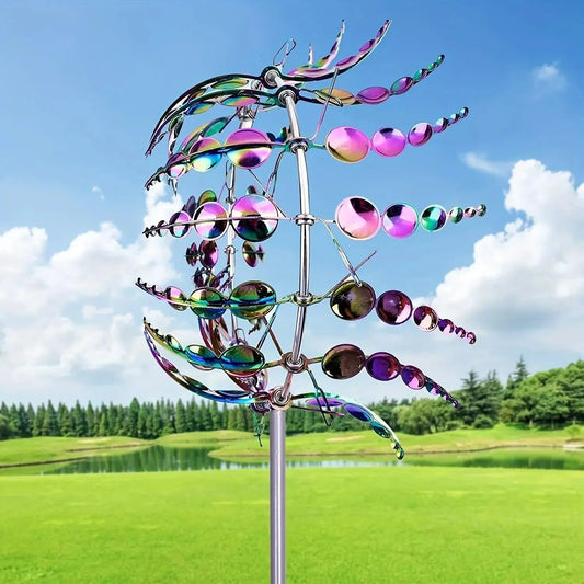 Avelena | Windmühle Spinner | Einzigartiges windbetriebenes Gartendekor aus Metall