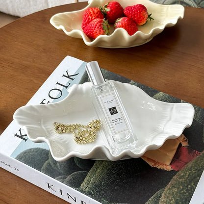 Avelena | Creme Keramik Muschelteller