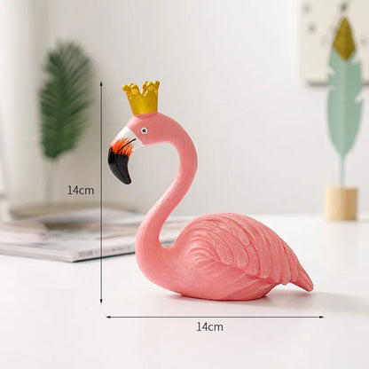 Avelena | Nordic Flamingo Figurine Figure Statue Sculpture Living Room Office Wedding Party Ornaments Home Decor Decoration Accessories