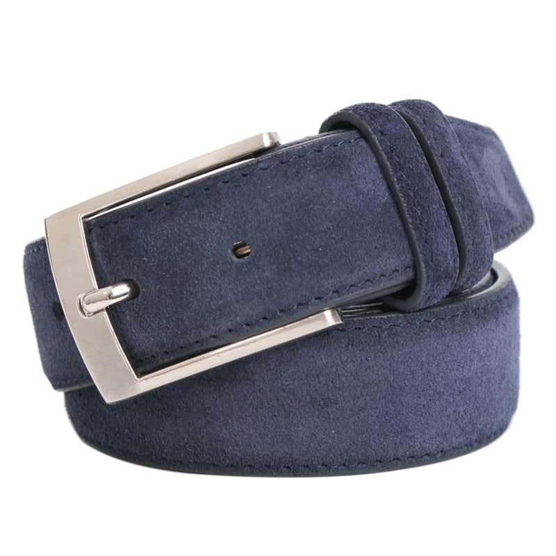 Avelena | Wildleder Gürtel Rindleder für Herren und Damen Karottenjeans Nadelschnalle Luxus Hochwertig Klassisch Echtes Leder Wildleder Gürtel Rindleder