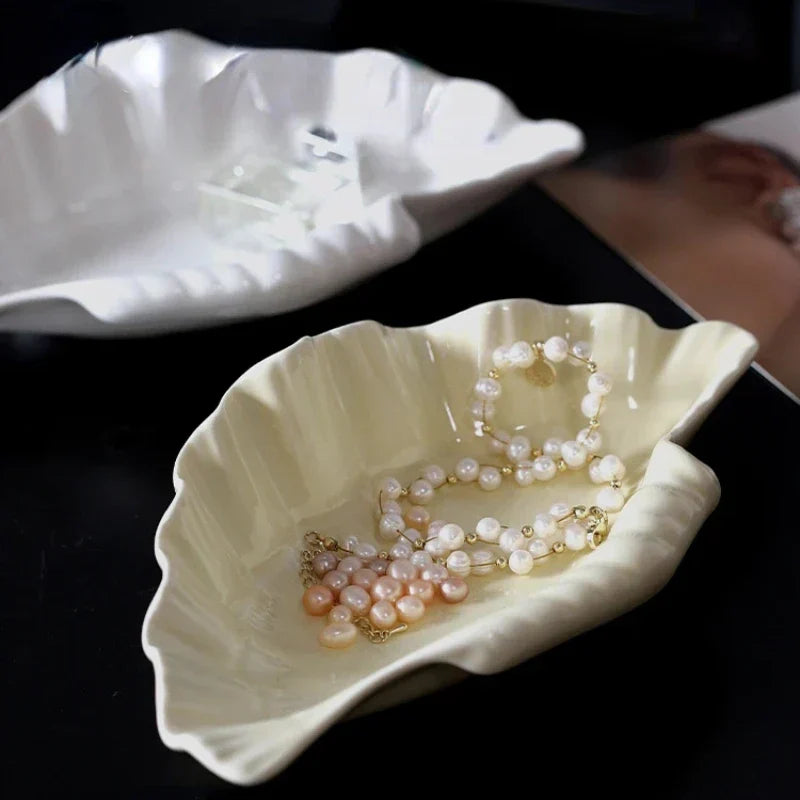 Avelena | Creme Keramik Muschelteller