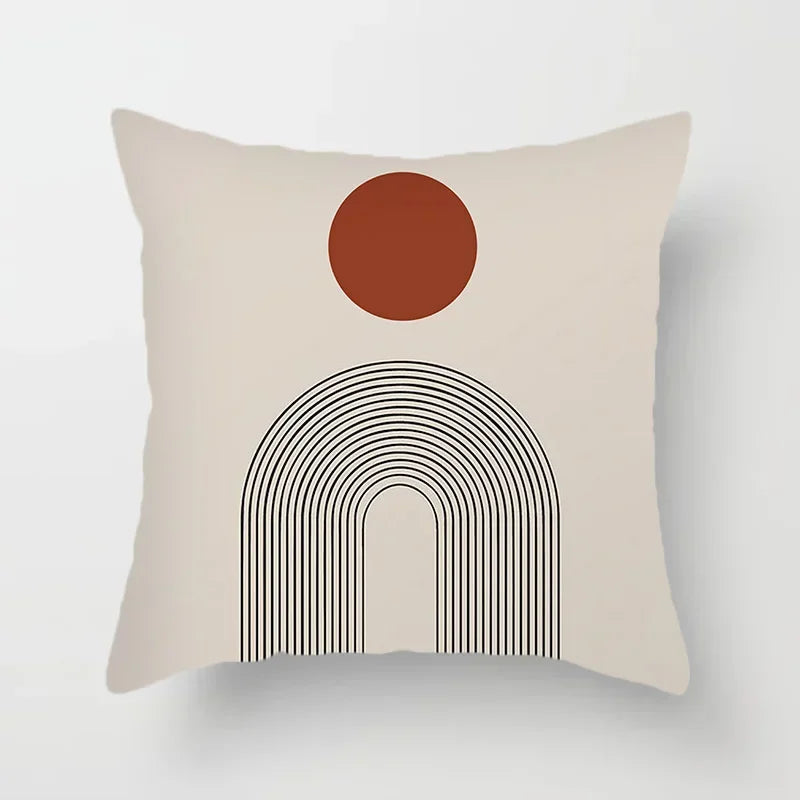 Avelena | Aurum Kissenbezug Moderne Schwarz-Weiß Kissenbezug mit Abstractem Kunstdruck