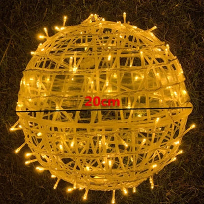 Avelena | Lichtende Rattan-Sphäre für Festliche und Elegante Dekorationen