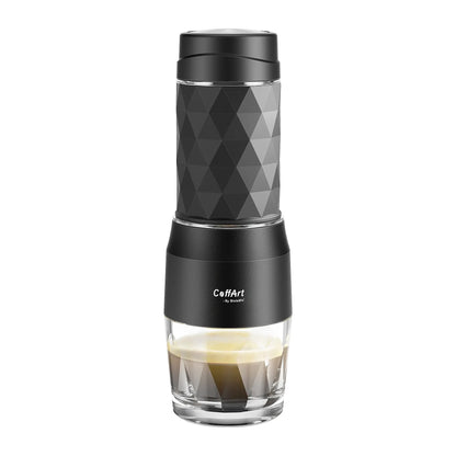 Avelena | Tragbare Kaffeemaschine Espressomaschine Handpresse Kapsel gemahlener Kaffeebrüher tragbar für Reisen und Picknick, BioloMix
