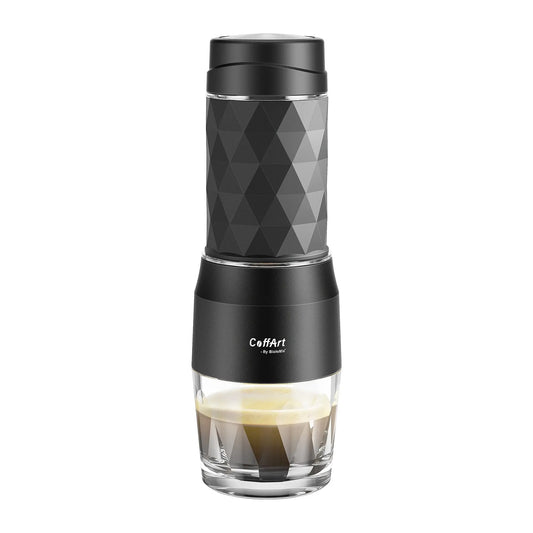 Avelena | Tragbare Kaffeemaschine Espressomaschine Handpresse Kapsel gemahlener Kaffeebrüher tragbar für Reisen und Picknick, BioloMix