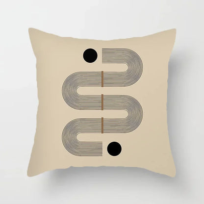Avelena | Aurum Kissenbezug Moderne Schwarz-Weiß Kissenbezug mit Abstractem Kunstdruck