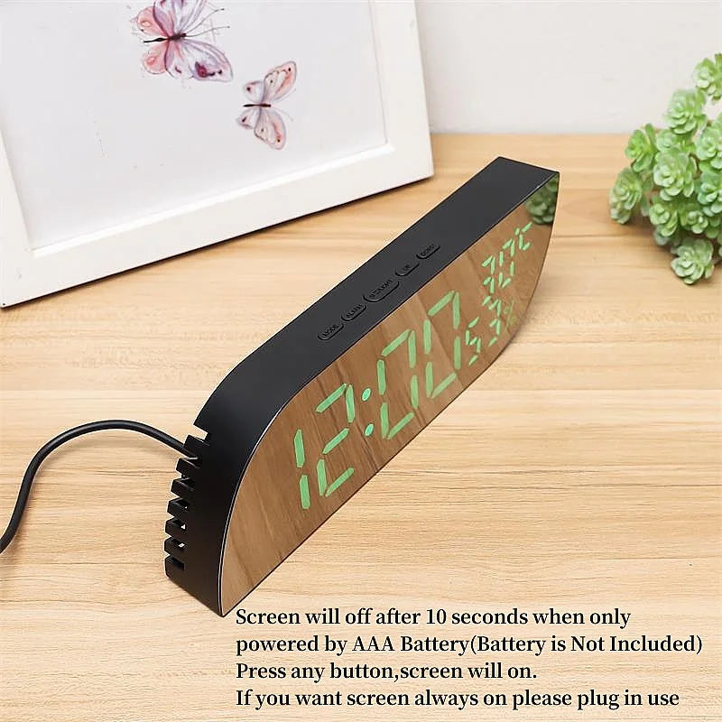 Avelena | LED Digitalwecker mit Doppelanzeige & unbegrenztem Snooze