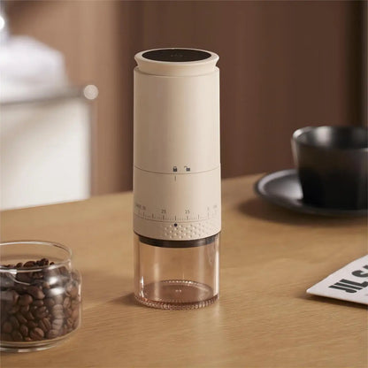 Avelena | 1500mAh Elektrische Kaffeemühle Extern einstellbare Type-C-Lade Kaffeemühle Bohnenmahlmaschine Kaffeezubereiter