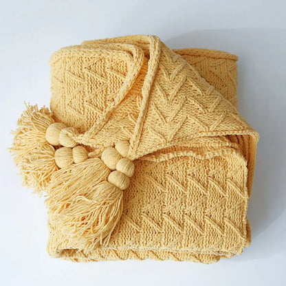 Avelena | Blanket Luxe Chenille Decke mit Herzfransen