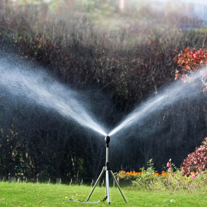 Avelena | Automatischer Rotierender Gartensprinkler mit Einziehbarem Stativ für den Garten
