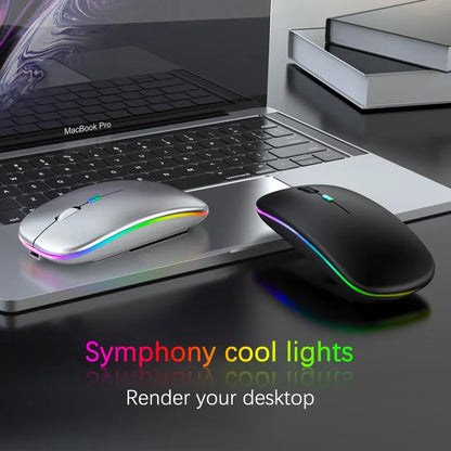 Avelena | Stille Rgb Wireless Maus - Ergo Design