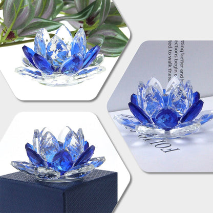 Avelena | Kristall Lotus Blume Handwerk Glas Briefbeschwerer Hause Dekoration Ornamente Figuren Hause Hochzeit Party Decor Geschenke Souvenir