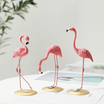 Avelena | Nordic Flamingo Figurine Figure Statue Sculpture Living Room Office Wedding Party Ornaments Home Decor Decoration Accessories