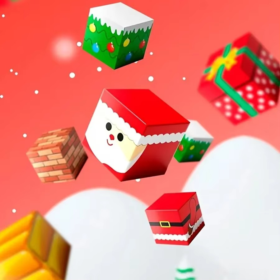 Avelena | Magnetische Bauplatten Weihnachtsedition STEM Sinnesblöcke für Kleinkinder