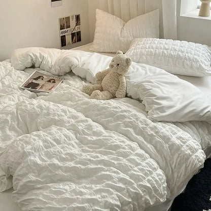 Avelena | ChicParis | Seersucker Bettwäsche Set – Leicht, weich & elegantes französisches Bettbezug Set