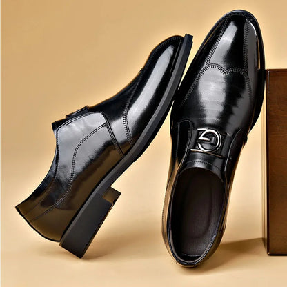 Avelena | Herren Leder Schuhe Stilvolle Herren Schuhe Spitz Oxford Hochzeit Leder Herren Dress Schuhe Gentleman Büro Mann Schuh