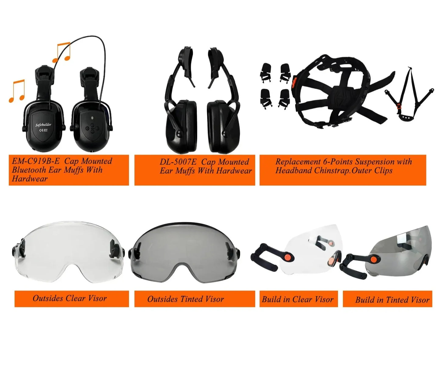 Avelena | CE ABS-Sicherheitshelm mit Schutzbrille & Visier – SafeGuard