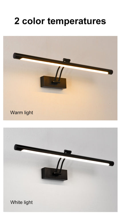 Avelena | 80-100cm LED Wandlampe - Moderne schwarze/silberne Wandleuchte für das Badezimmer, innen montierte Bildleuchte