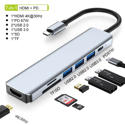 Avelena | Thunderbolt 3 USB-C Hub mit HDMI, PD, SD/TF für MacBook Air M1 und iPad Pro