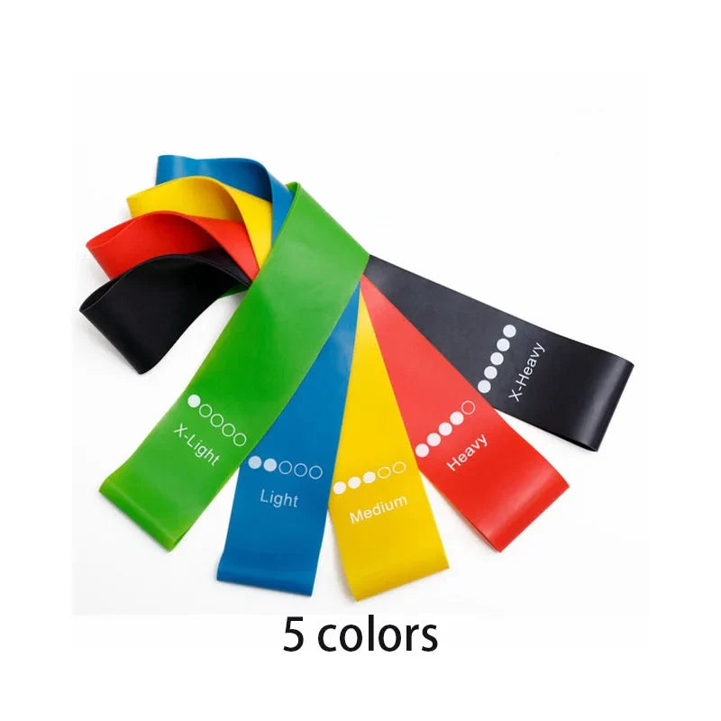 Avelena | 5-Teiliges Yoga-Widerstandsband-Set - Elastische Bänder