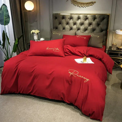 Avelena | Bettwäsche Elegante Luxe Bettbezug mit Stickdesign