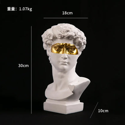 Avelena | Europäische Wohnkultur David Kopf ResinStatuen Statuen Wohnkultur Moderne abstrakte Kunst Büste Skulptur Kunst Skizze Praxis