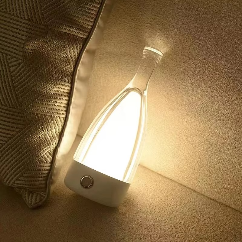 Avelena | Weintaschen Tischlampe mit Bluetooth-Lautsprecher – Wiederaufladbare moderne Nachttischlampe