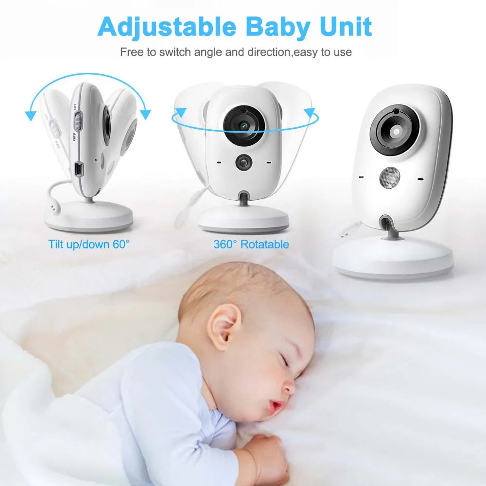 Avelena | 3.5-Zoll Video-Babyphone mit Nachtsicht, Temperaturanzeige und Zwei-Wege-Audio