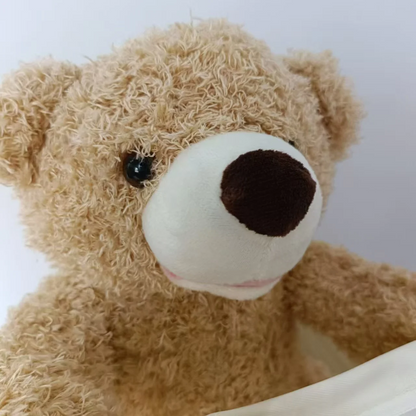 Avelena | SnuggleBuddy Peek-a-Boo Bär | Interaktives sprechendes Plüschtier für Babys & Kleinkinder