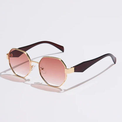 Avelena | Polygon Metall Fahrt Sonnenbrille Uv400 Punk Sonnenbrille