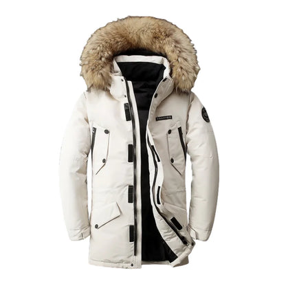Avelena | Halblange Winterjacke mit Kapuze