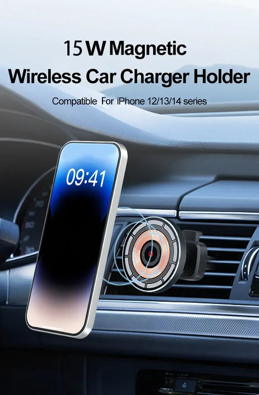 Avelena | Voltigo Auto Ladehalterung | MagSafe Kompatibel | 15W Schnellladung | 360° Drehbar