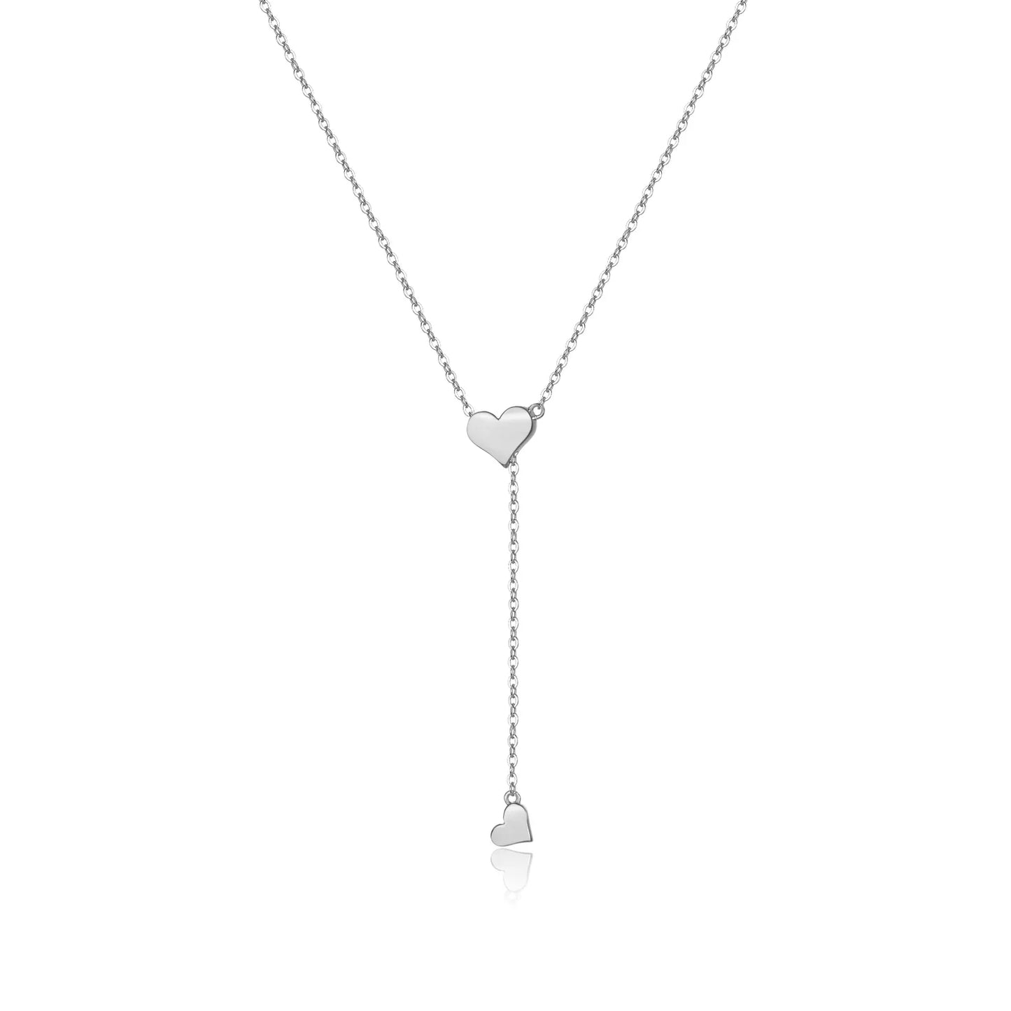 Avelena | 925 Sterling Silber Verstellbare Herz Anhänger Halskette