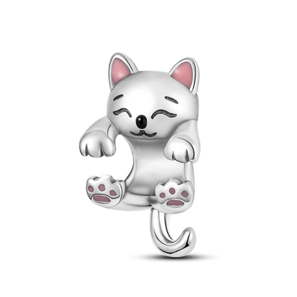 Avelena | 925 Silber Goldener Leopard Charms Perlen Bunte Chamäleon Nashorn Löwe Skarabäus Katze Anhänger Passend für Original Pandora Armband Schmuck