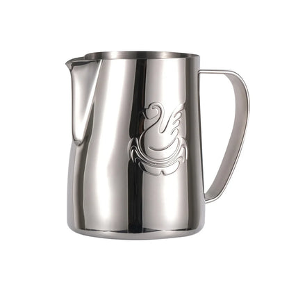 Avelena | 600ml Edelstahl-Kaffeekanne Milchaufschäumer Tasse Sahnebereiter Espresso Latte Art Werkzeug Eleganter Schwan