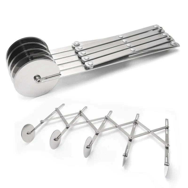 Avelena | Cutova Teigschneider | Edelstahl & Verstellbar | 3–7 Räder | Für Pizza, Brownies & Gebäck