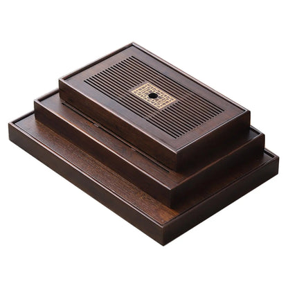 Avelena | Chinese Tea Tray with Water Storage Box Durable Simple Drainage Type Plate Tea Serving Tray for Teahouse Home Household Office