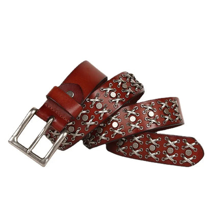 Avelena | Nietenleder Cowboy Gürtel