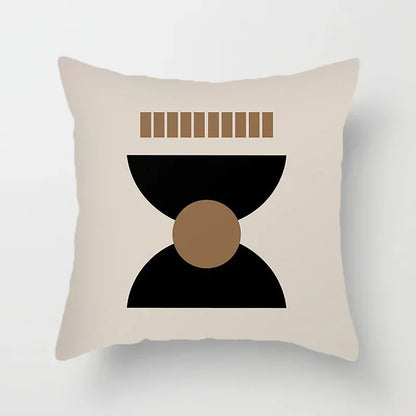 Avelena | Aurum Kissenbezug Moderne Schwarz-Weiß Kissenbezug mit Abstractem Kunstdruck