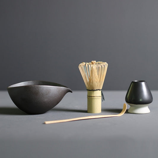 Avelena | TenchaTime | Komplettes Matcha Set – Bambusbesen & Keramikschale – Authentisches japanisches Teekit