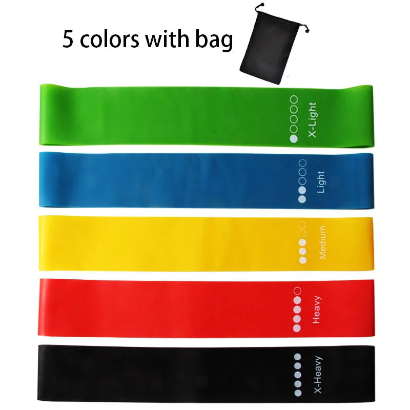 Avelena | 5-Teiliges Yoga-Widerstandsband-Set - Elastische Bänder