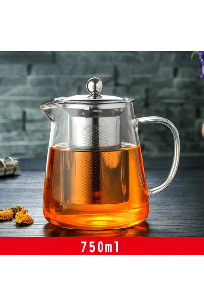 Avelena | Edelstahl-Infuser-Glas-Teekanne