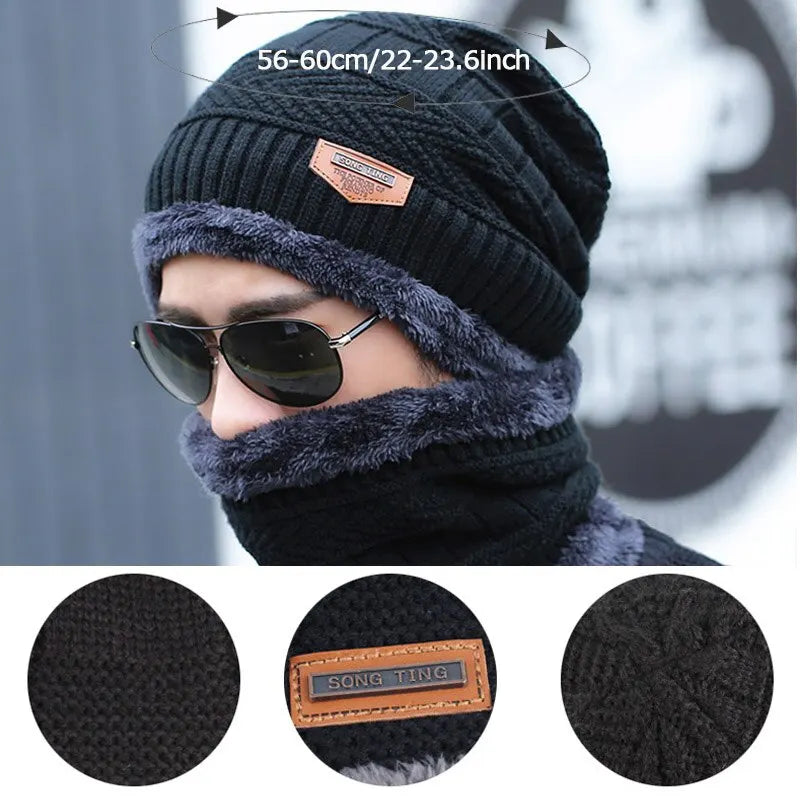 Avelena | Winter Beanie Mütze mit Schal