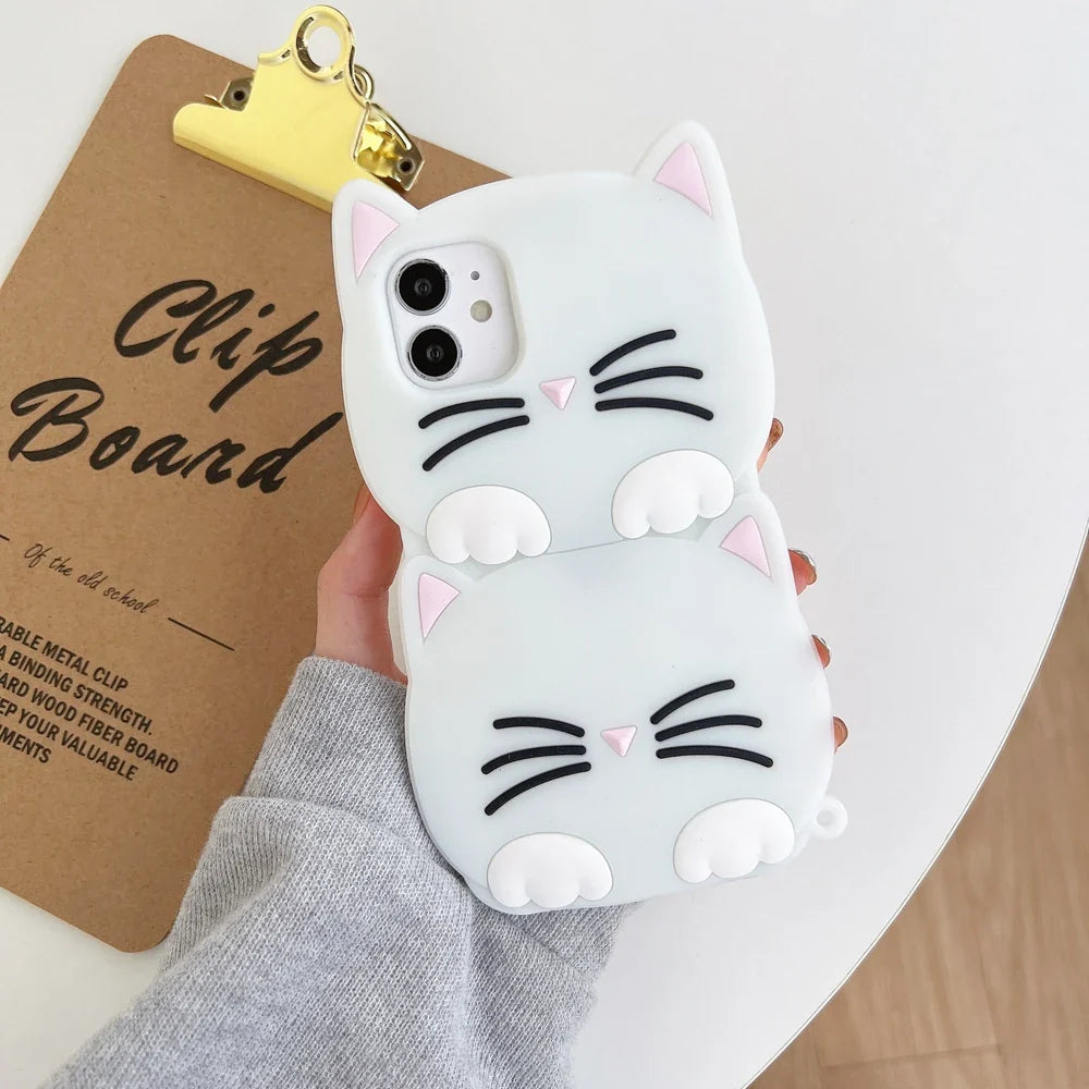 Avelena | Cartoon Kniewärmer Katze Weiches Etui für Iphone Modelle