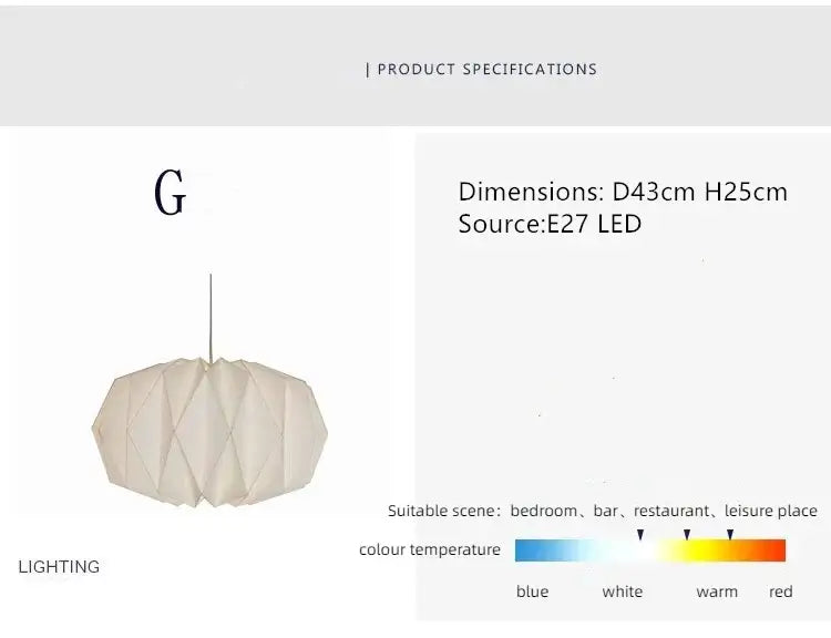 Avelena | Elegante von Origami inspirierte Papierlaterne