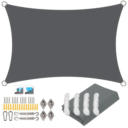 Avelena | Wasserdichter rechteckiger Sonnenschutzsegel mit UV-Schutz & Montagesets – ShadeGuard