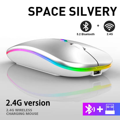 Avelena | Stille Rgb Wireless Maus - Ergo Design