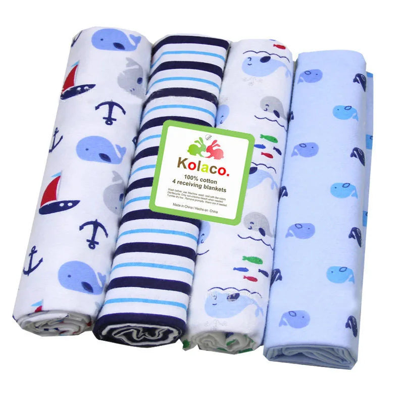 Avelena | 4Pcs 100% Baumwolle Babyhandtuchdecke Set