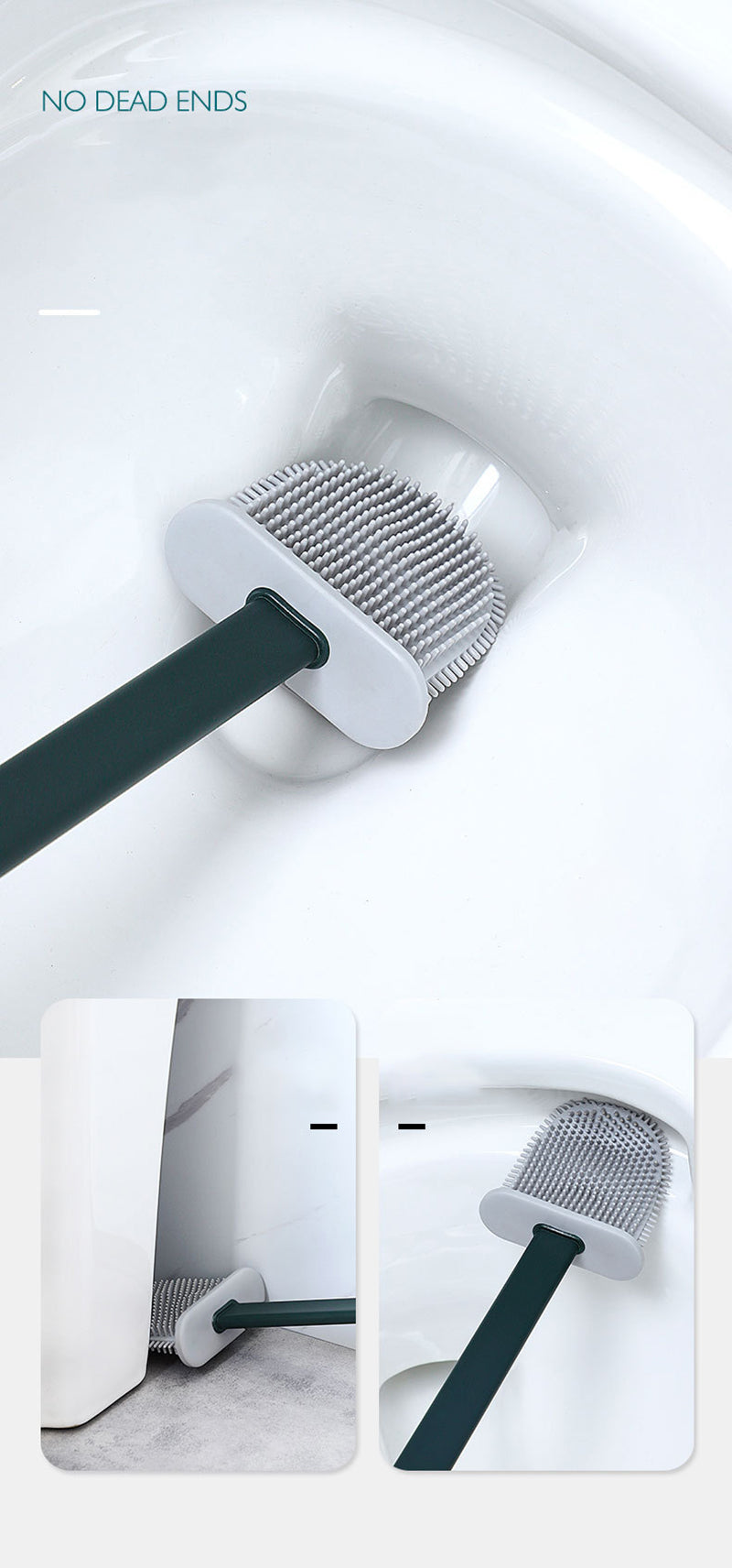 Avelena | Toilettpro Flexible Silikonbürste für Perfekte Toilettenreinigung